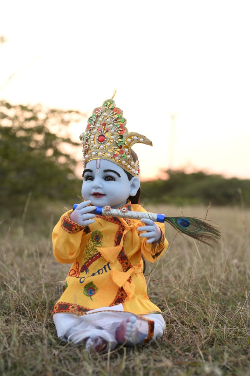 Premium Silicone Bal Krishna Doll 18 inch